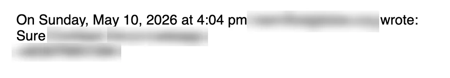 Positive reply: Sure, let's talk.