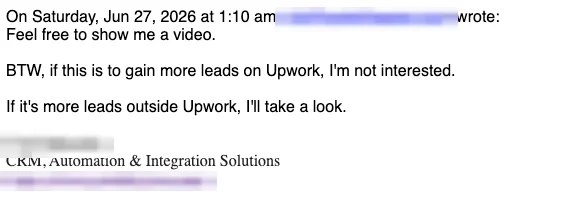 Positive reply: Feel free to show me a video.